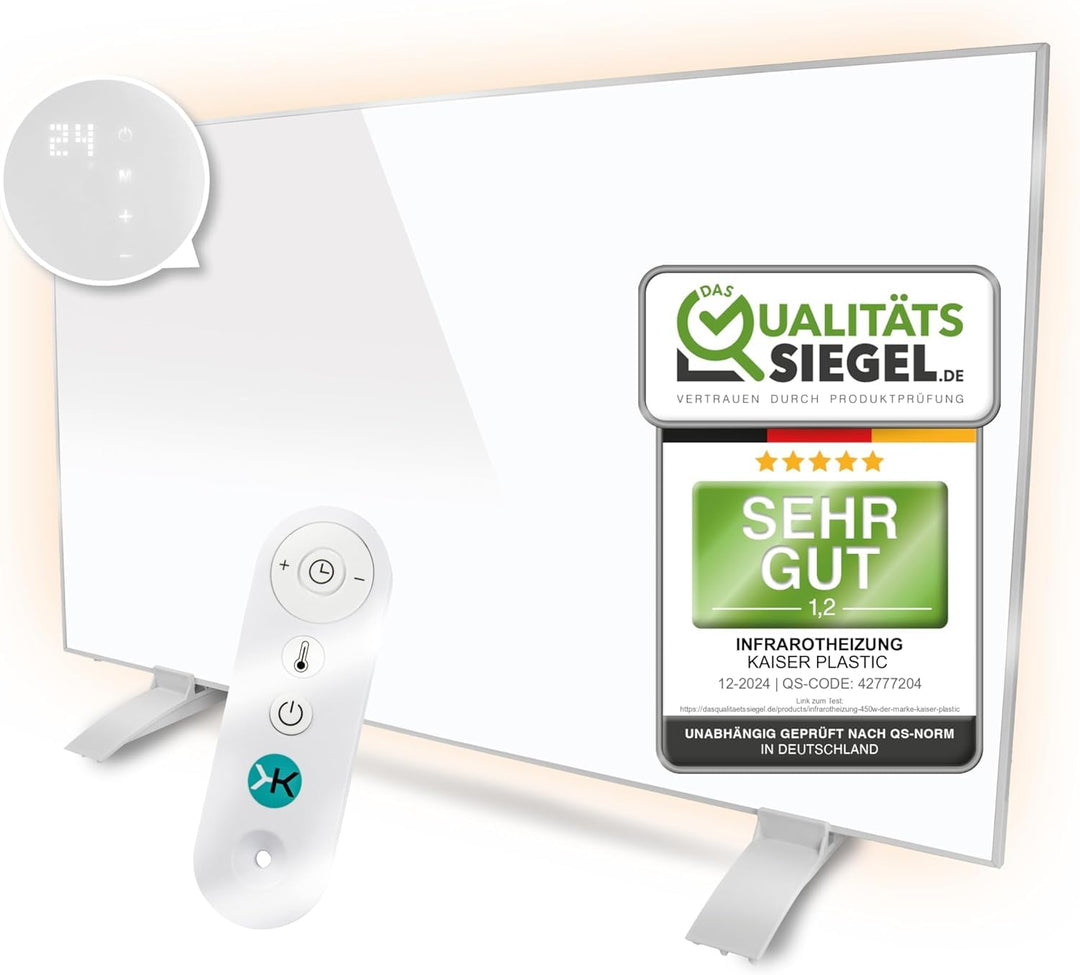 KAISER Infrarotheizung Wandheizung Deckenmontage mit Thermostat Heizpaneel mit Fernbedienung Elektro