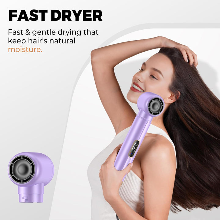 Pro Airstyler 5 in 1 Set, Air brush Hairstyler Ionen Föhnbürste mit 30mm Warmluft-Lockenstab | Haars