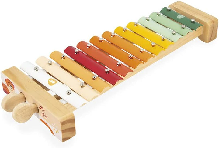 Janod - Xylophon aus Holz Sunshine - Rollenspielzeug und musikalische Früherziehung - Wasserfarbe -