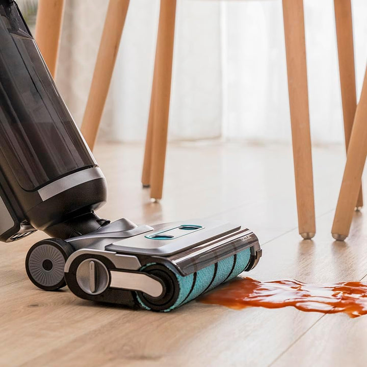 Cecotec Elektrischer Wischmopp mit Selbstreinigungsbasis FreeGo Wash&Vacuum Elite, 200 W, Schrubben