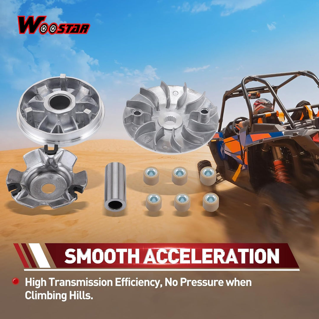WOOSTAR Komplette Variatorrollen Baugruppe Ersatz für 4 Takt GY6 125ccm 150ccm Roller Go Kart 152QMI