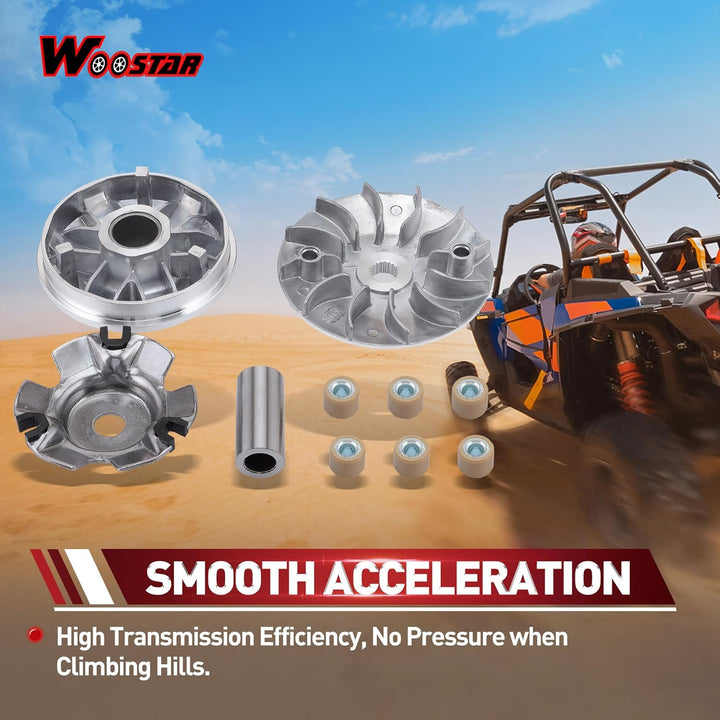 WOOSTAR Komplette Variatorrollen Baugruppe Ersatz für 4 Takt GY6 125ccm 150ccm Roller Go Kart 152QMI