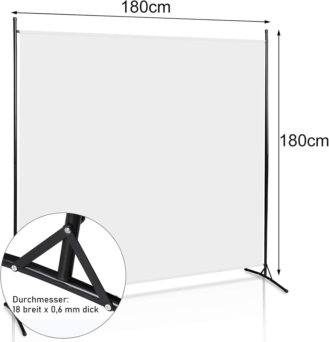 Gimisgu Paravent 180x180cm Raumteiler Gross Garten Stellwand Trennwand Balkon Sichtschutz, 1 Teilig,