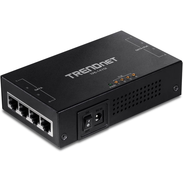 TRENDnet TPE-147GI 65W 4-Port Gigabit PoE+ Injector Ultra 4 Port Injektor, Ultra 4 Port Injektor