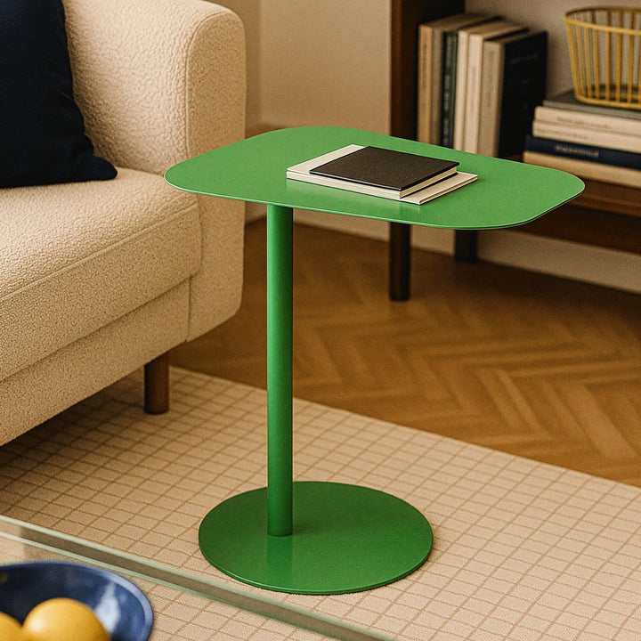 [en.casa] Beistelltisch Nastätten Gartentisch Couchtisch mit Metallgestell Sofatisch modernes Design
