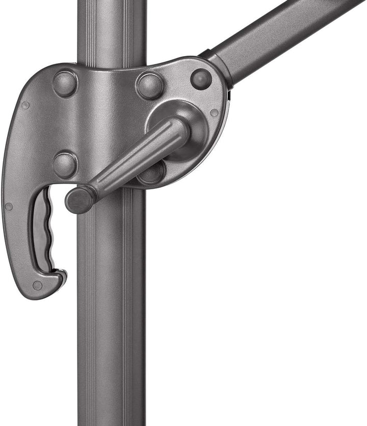 SVITA Sonnenschirm Ø 300 cm Aluminium-Ampelschirm mit Ständer und Kurbel, 360° Hebel-Konstruktion, k