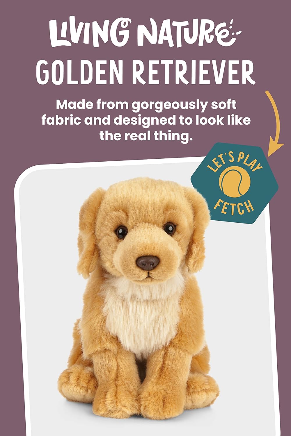 Living Nature Soft Toy - Stofftier Golden Retriever (20cm)
