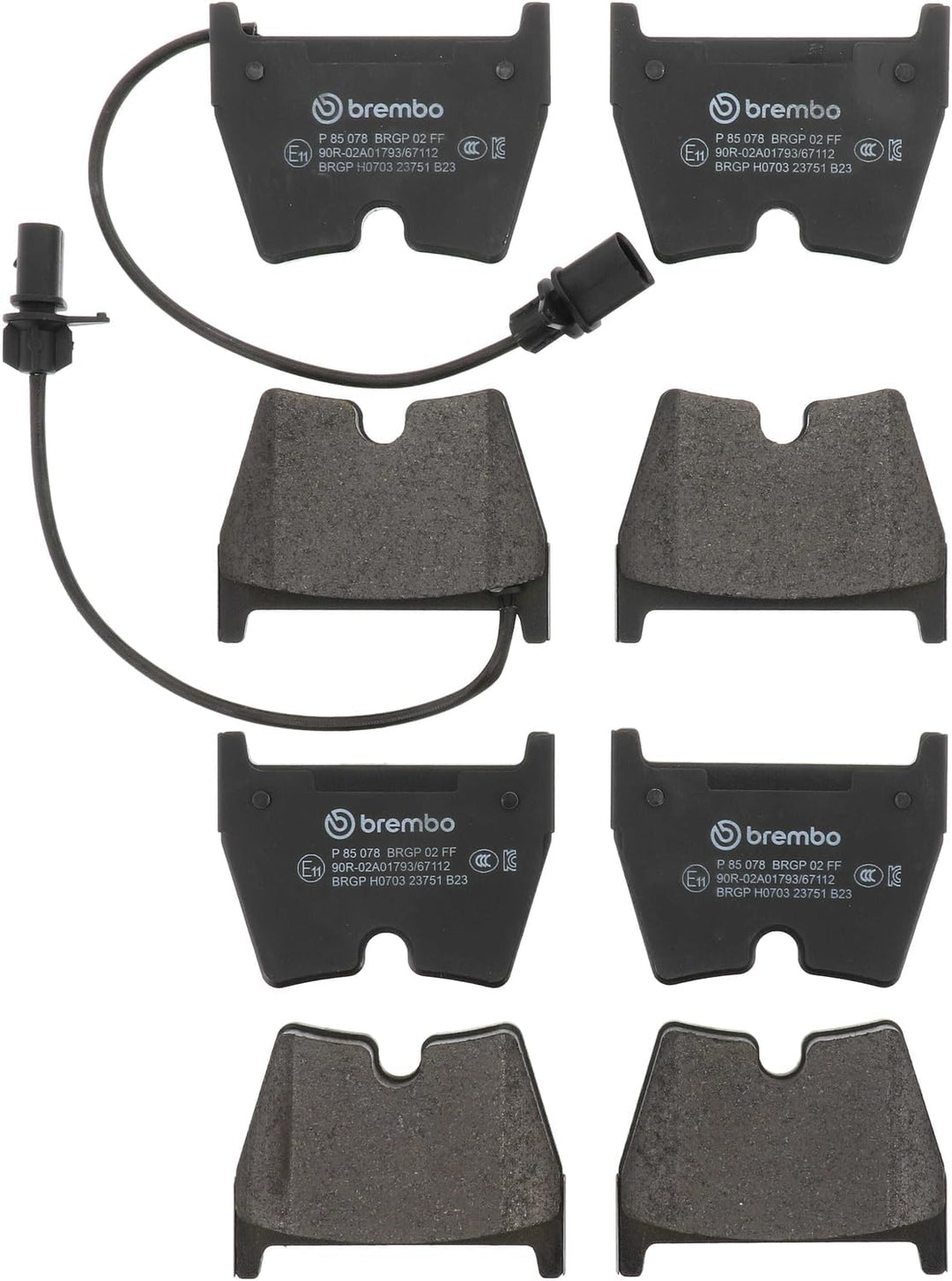 Brembo P 85 078 Bremsbelagsatz, Scheibenbremse - (4-teilig)