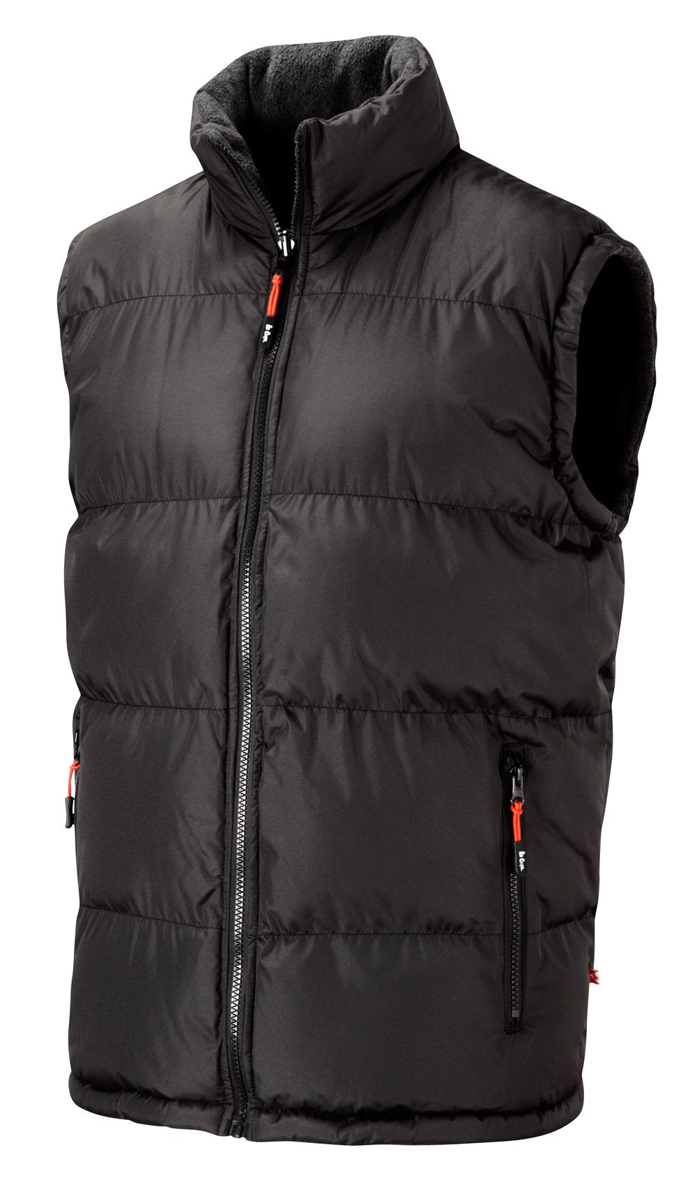 Lee Cooper Workwear LCVST702 Herren-Arbeitsweste, wendbare Sicherheitsweste, gepolstert XXL Schwarzg