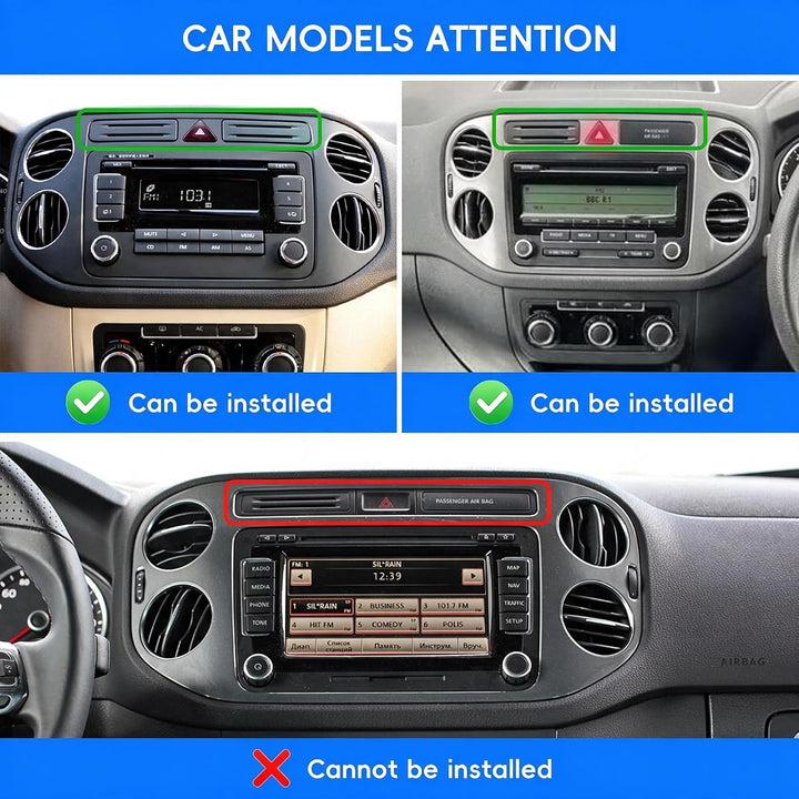 CAMECHO Android 15 Qualcomm 8 Core 4G+64G Autoradio für VW Tiguan (2010-2017) mit Carplay Android Au
