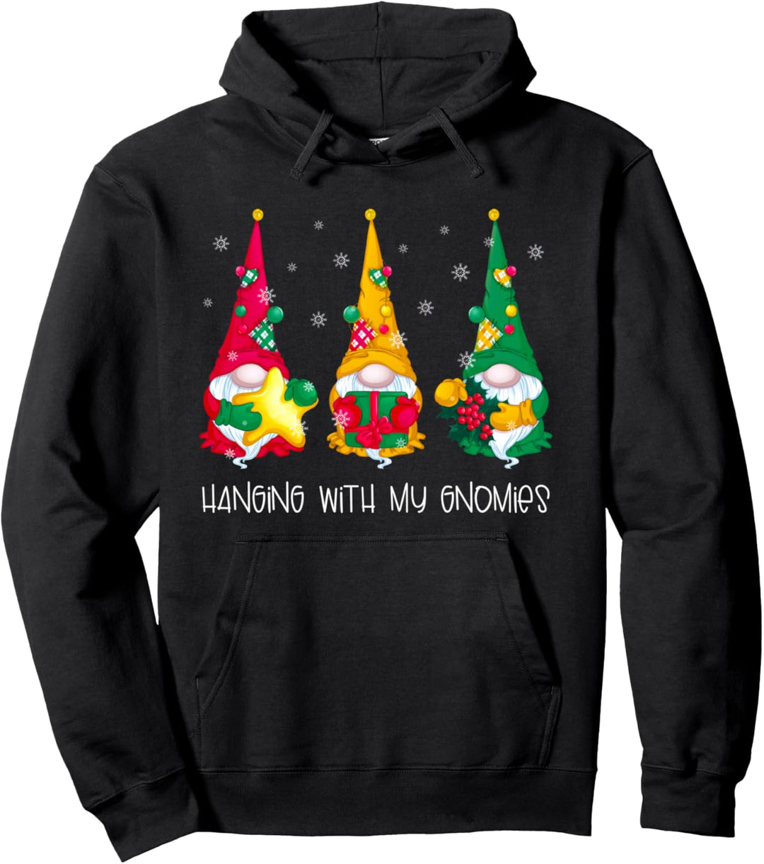 Hanging with my Gnomies Shirt Weihnachten Kostüm Drei Zwerge Pullover Hoodie
