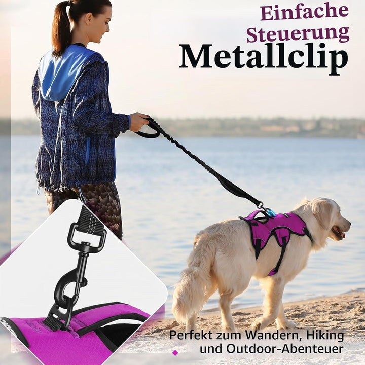 rabbitgoo Ausbruchsichere Hundegeschirr Grosse Hunde mit Griff, Anti Zug Sicherheitsgeschirr Hund At
