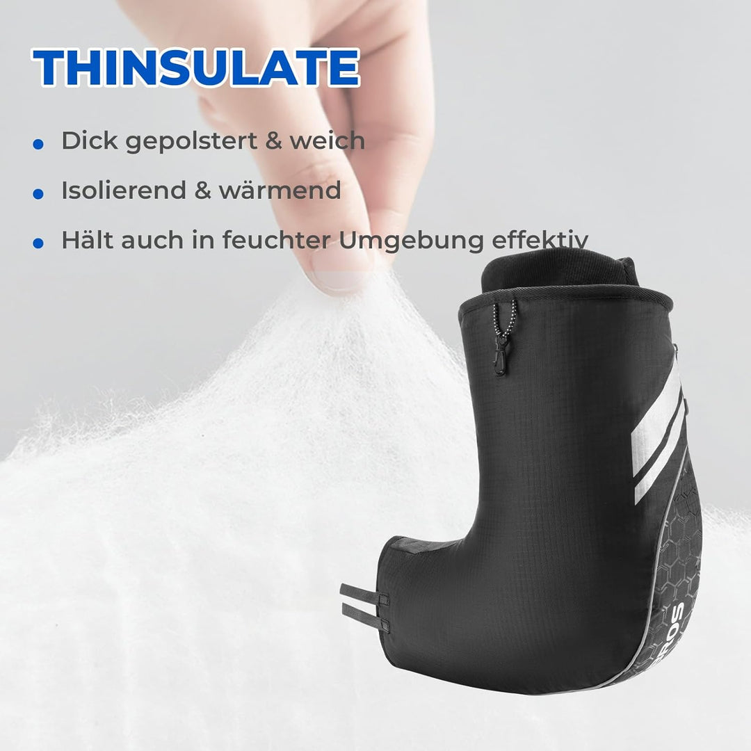 ROCKBROS Lenkerstulpen Lenker Handschuhe für Fahrrad Motorrad Roller Scooter Gefüttert Winddicht Was