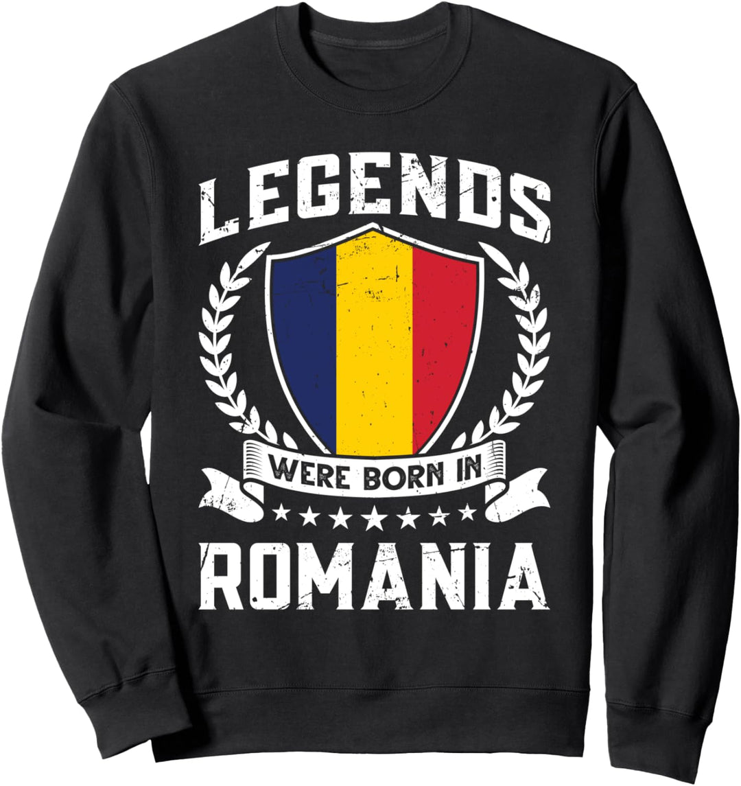 Vintage Design Rumänische Flagge Rumänien Sweatshirt