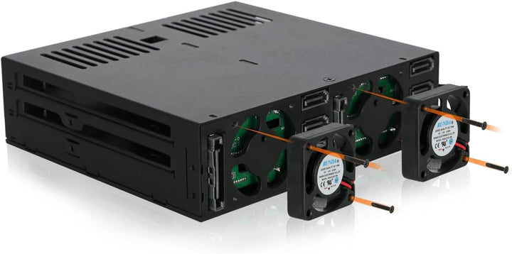 ICY DOCK 6X 2,5" SATA/SAS HDD/SSD Wechselrahmen mit schraubenlosen Trays in 5,25" Schacht - ExpressC