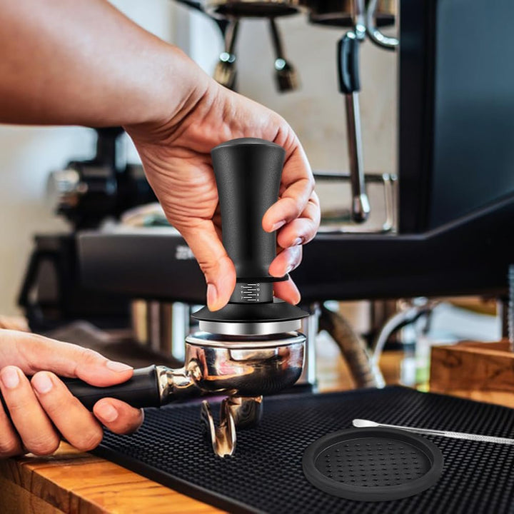 51mm Kaffee Tamper Set, 22pcs Espresso Tamper Set, Barista Set mit Espresso Tamper, Kaffeerührer, Rü