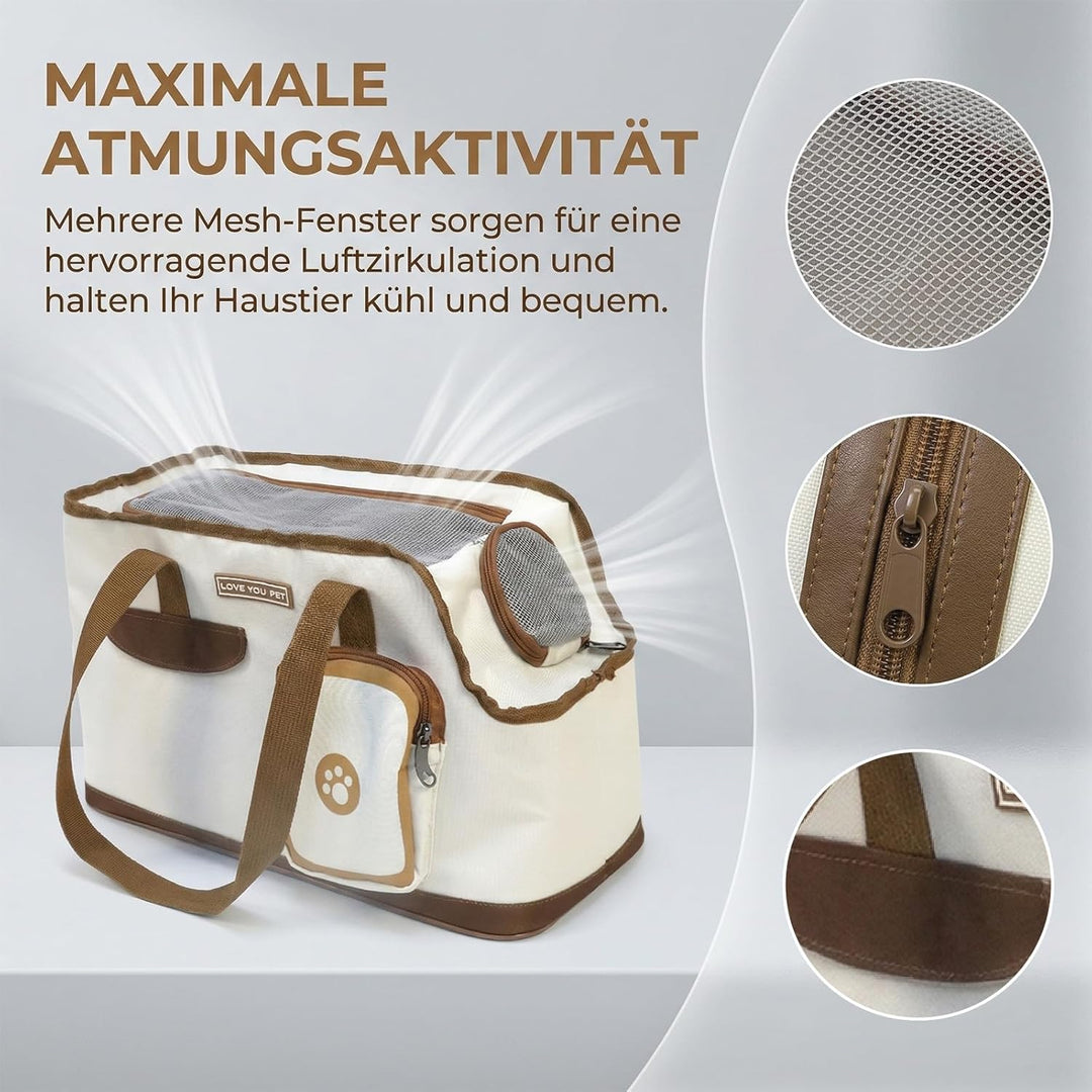 Katzenrucksack und Hunderucksack für Kleine Hunde bis 5kg, Atmungsaktive Katzentransporttasche Faltb