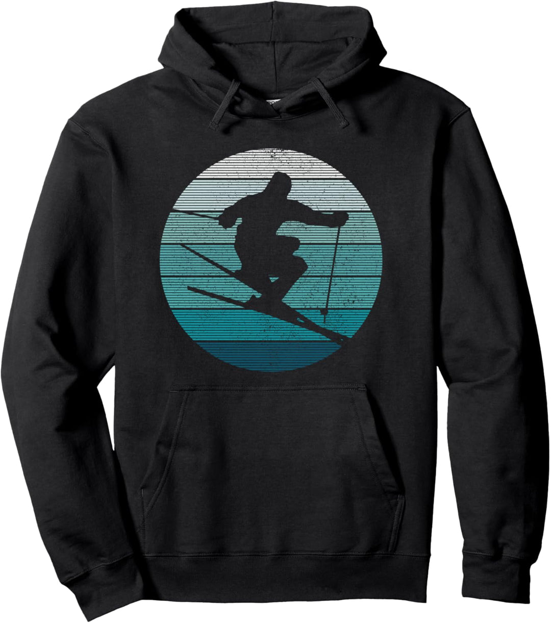 Ski Retro Vintage Wintersport Skiurlaub Skifahrer Geschenk Pullover Hoodie