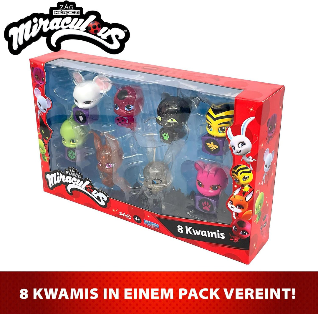 Bandai - Miraculous - Pack mit 8 Kwamis – Miraculous Mini-Figuren Sammlung - Spiel Miraculous Schatu