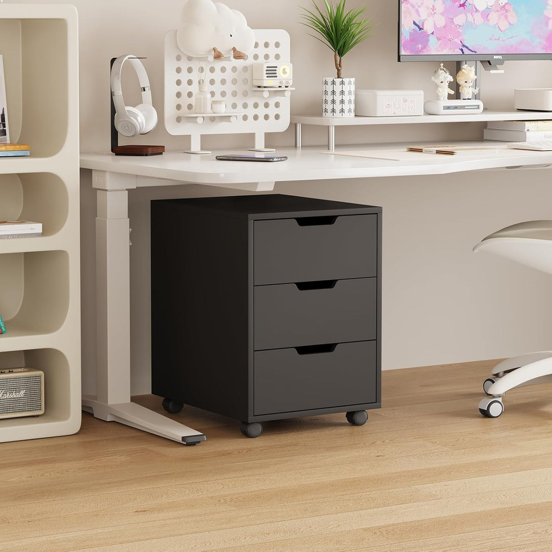 Bürosockel, Untertischschubladen, mobiler Fliegenschrank, Büroschrank (nicht abschliessbar, schwarz)