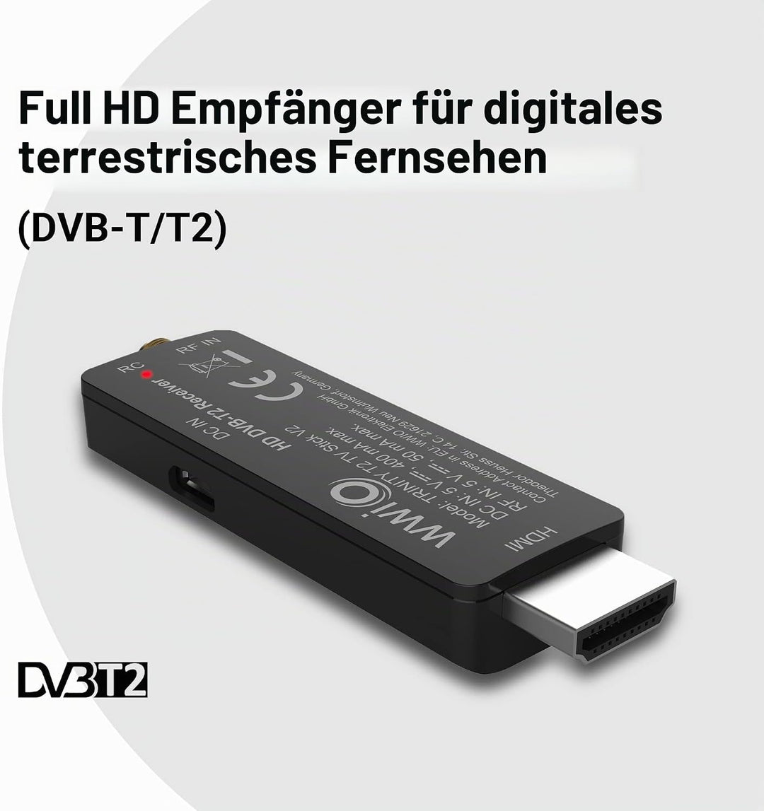 WWIO Trinity T2 TV Stick RCU 2 in 1