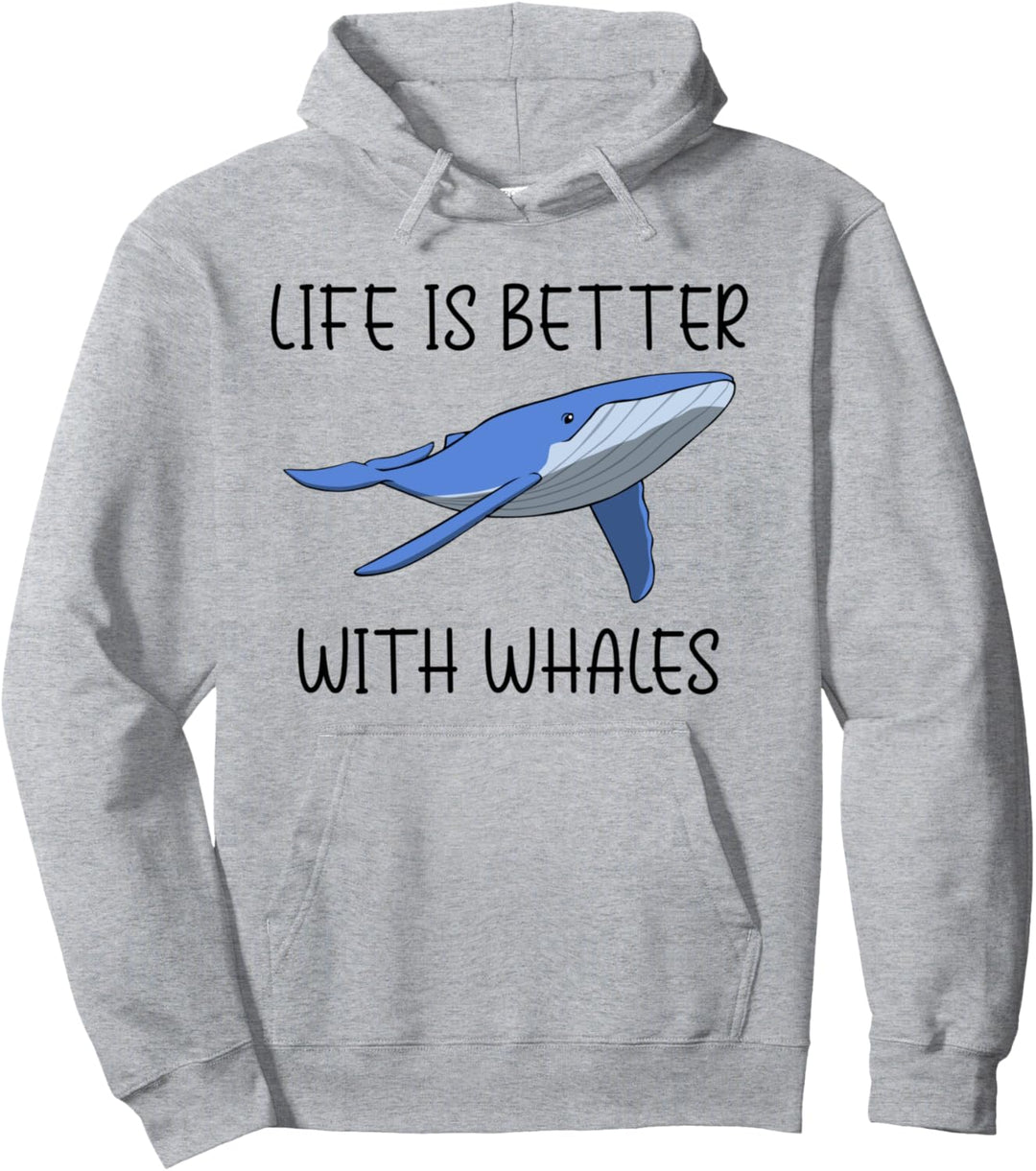 Leben mit Walen Ozean Natur Meer Tier Pullover Hoodie
