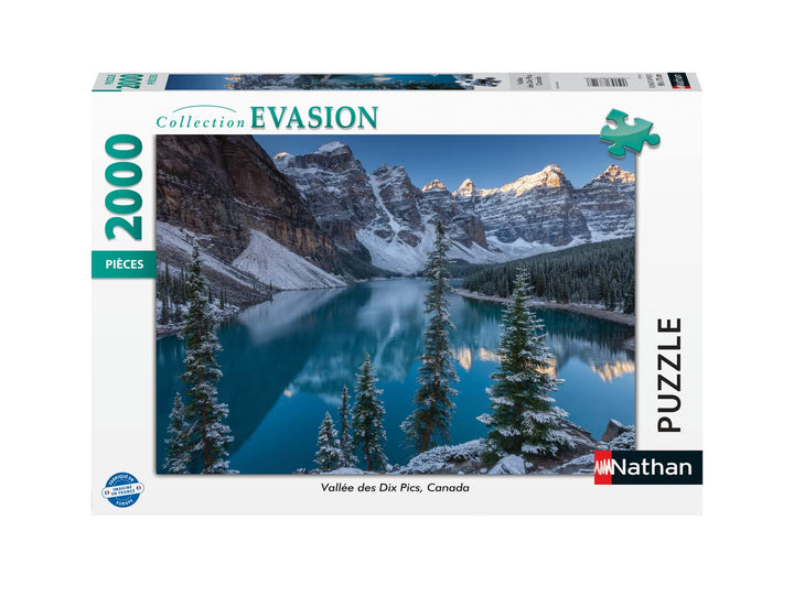 Puzzles Nathan 4005556873128 2000 Teile – Tal der Zehn Pics, Kanada Puzzle für Erwachsene
