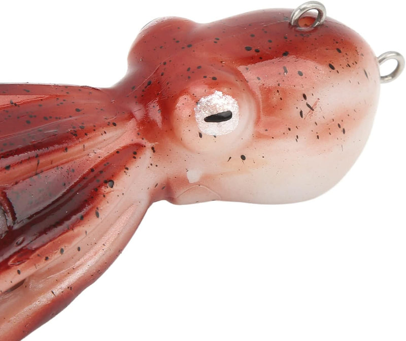 Alomejor Angeln Octopus Lure, TPE Red Fishing Octopus Lure Tragbarer Künstlicher Tintenfischköder fü