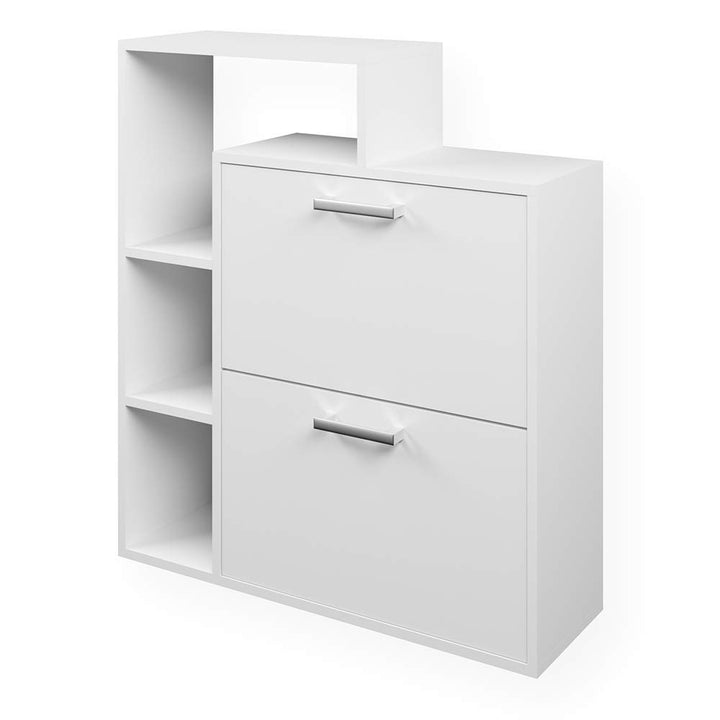 Vicco Schuhkipper Orlando, Schuhregal, Weiss, 24.5 x 90 cm Weiss 2 Fächern, Weiss 2 Fächern