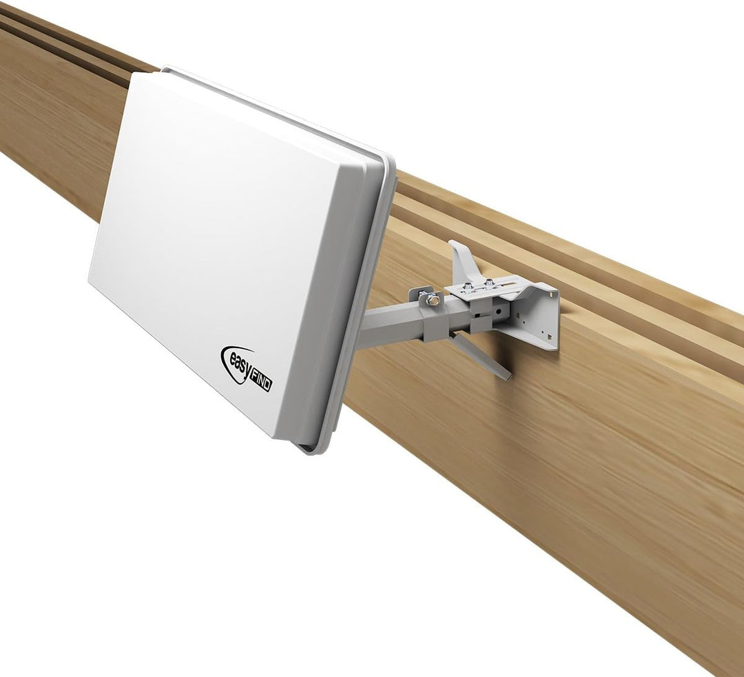 EasyFind H30 D2+ SAT Flachantenne für zwei Teilnehmer (inkl. Fensterhalterung, Wandhalterung, Mastha