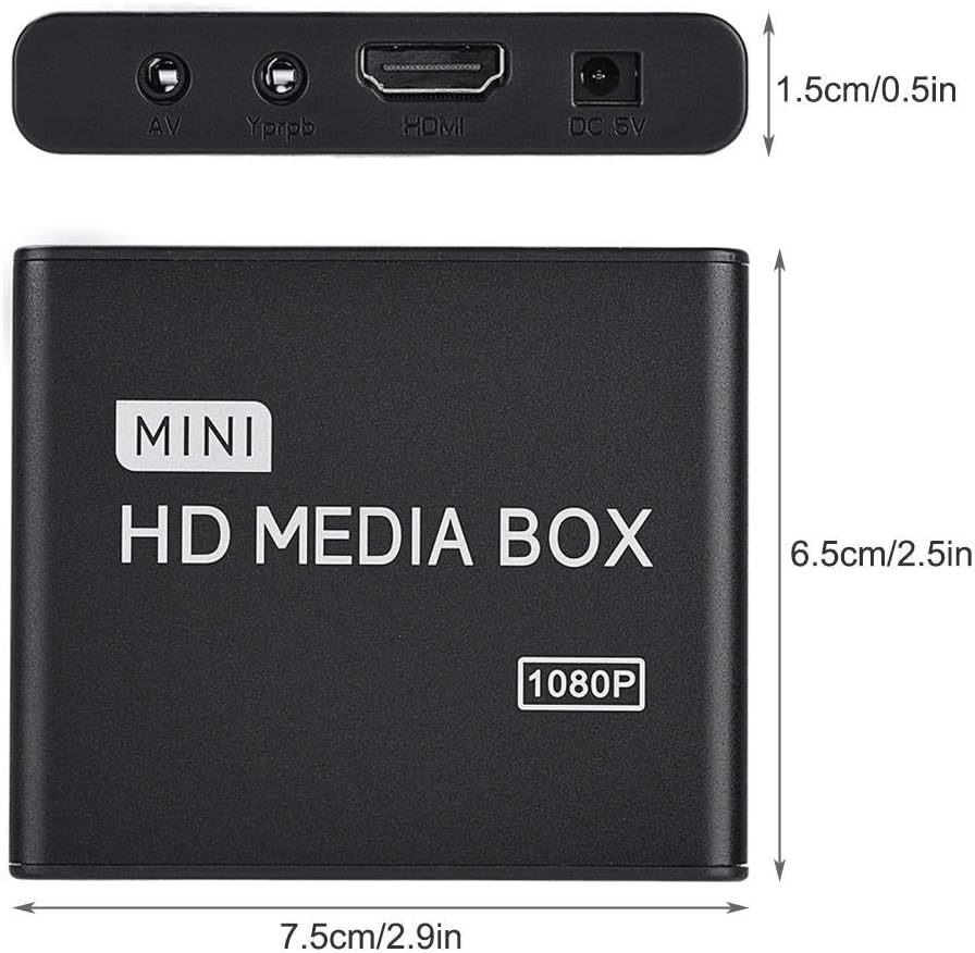 VBESTLIFE 110-240 V Full HD Box Media Player,16 Sprache 1080 P Media Player Box Unterstützung USB MM