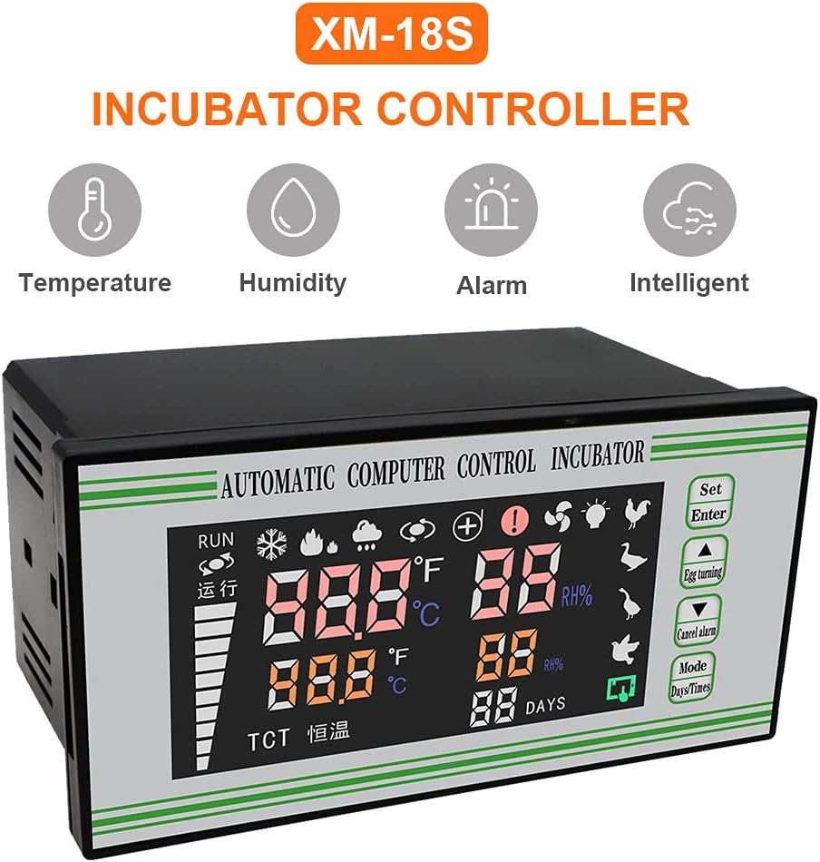 PAIDUOJI Digitaler Thermostat, multifunktional, für Inkubator von Eiern, kleine Grösse xm-18 (XM-18S