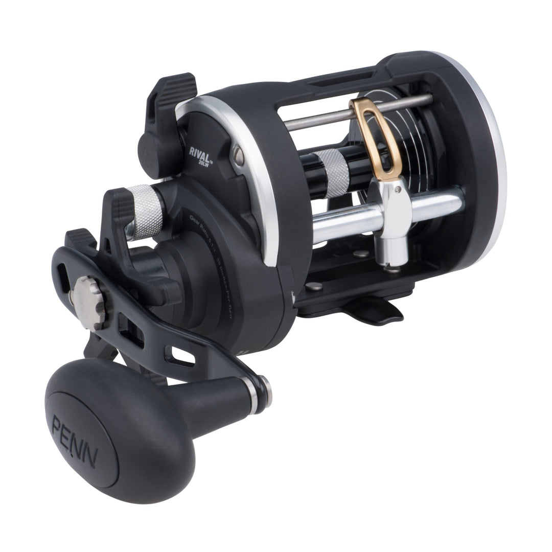 PENN Rival Level Wind Multirolle für Boote und Kajaks – Hochleistungs-Salzwasserrolle für Dorsch, Ba