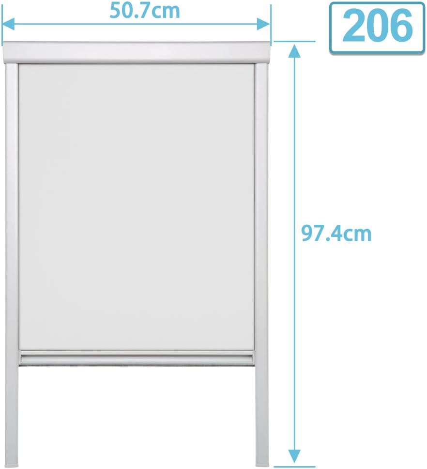 Dachfenster Verdunkelungsrollo Grau Thermo-Rollo, 100% Verdunkelung, Silberne Seitenschienen, kompat