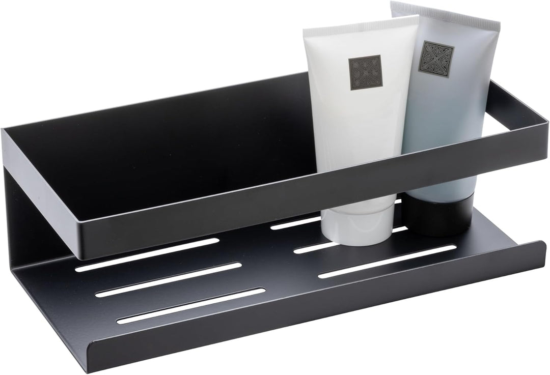 Schöner Wohnen Kollektion Wandablage Mod. Meleto aus rostfreiem Edelstahl schwarz matt lackiert ohne