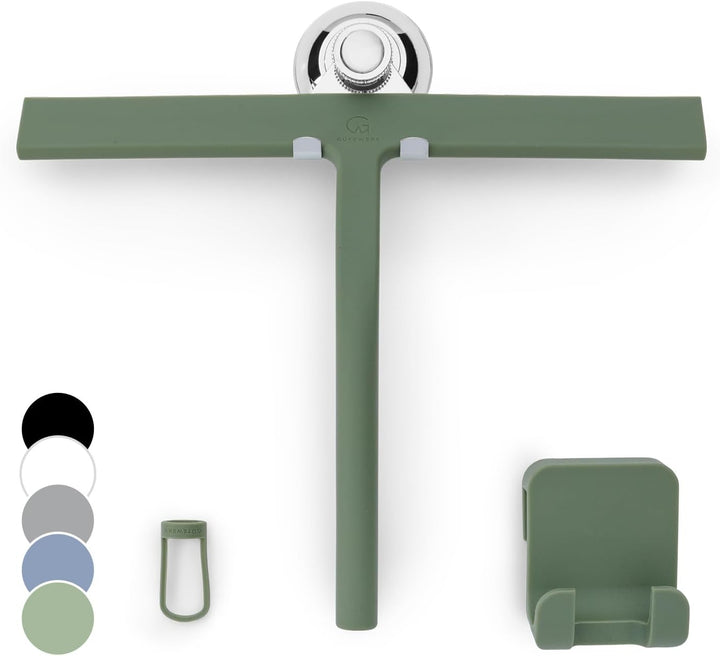 Gütewerk Duschabzieher, Silikon-Abzieher Dusche, Hygienischer Abzieher für Badezimmer, Duschwand & F