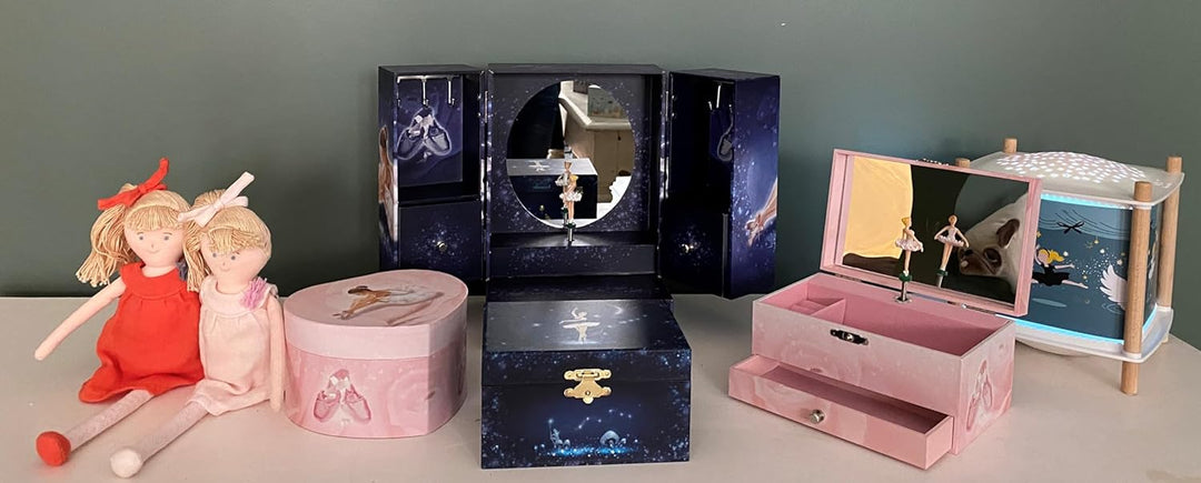 Trousselier - Makeup Cabinet with Music Ballet Dancer, S52070, Marineblau