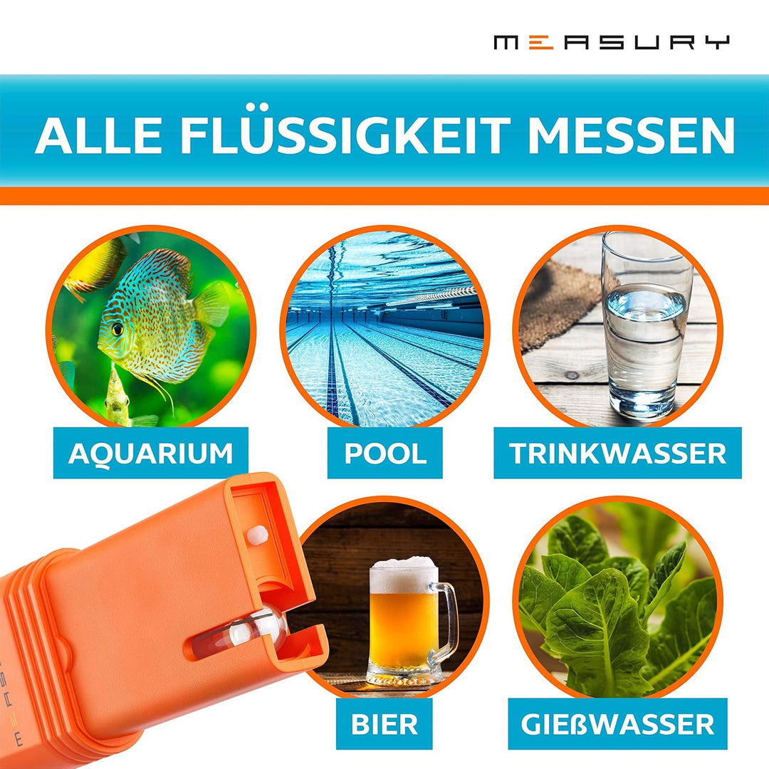 PH Wert Messgerät Pool, PH Messgerät Pool Digital, PH Meter Wein, Wasser und Urin, 0.00-14.00 pH Mes
