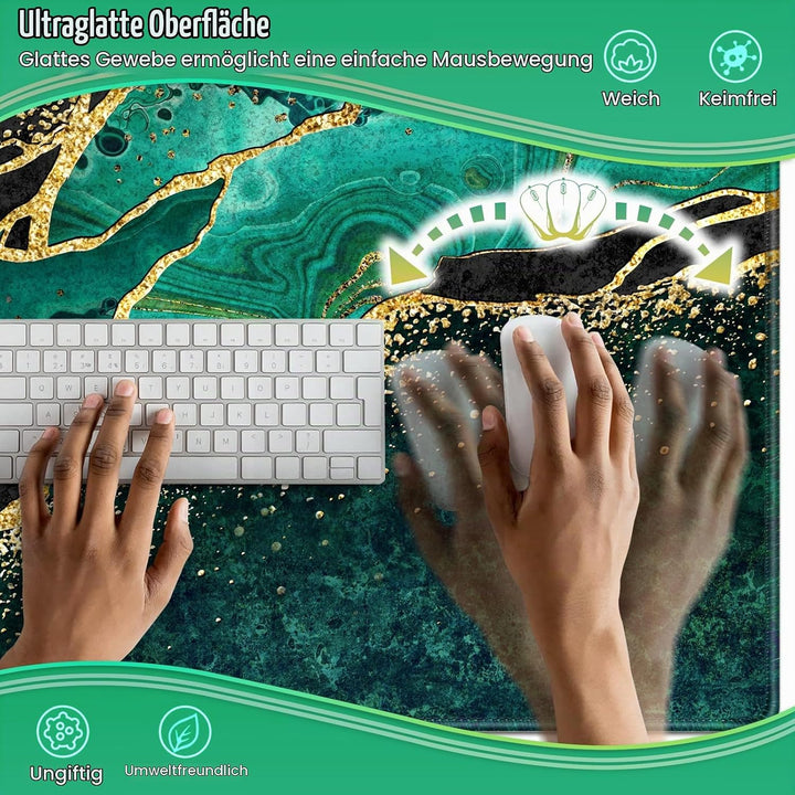 Gaming Mauspad,Mousepad XXL,Mauspad 900x400(35.4X15.7in),Schreibtisch Protector Matte mit Anti-Rutsc