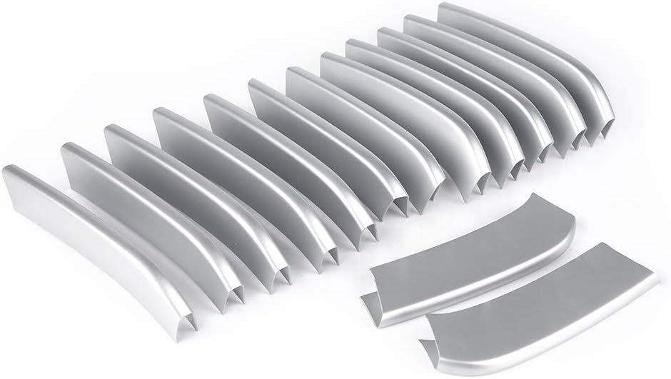 Auto Kühlergrill Abdeckung Trim, 14PCS Auto Kühlergrill Abdeckung Trim Aufkleber Zubehör Ersatz für