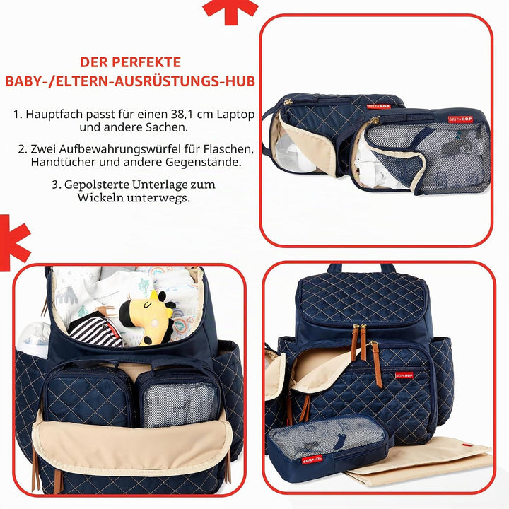 Skip Hop Wickeltaschen-Rucksack Navy, Navy