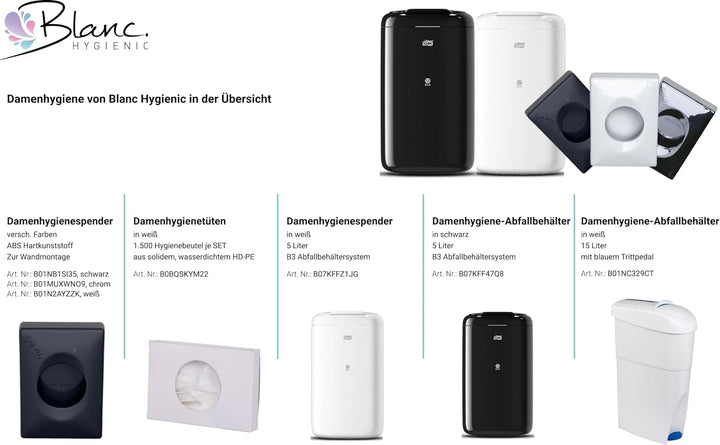 Damenhygiene-Behälter mit Fusspedal 15 Liter | Geschlossener Damenhygiene-Abfallbehälter, Fusspedal,