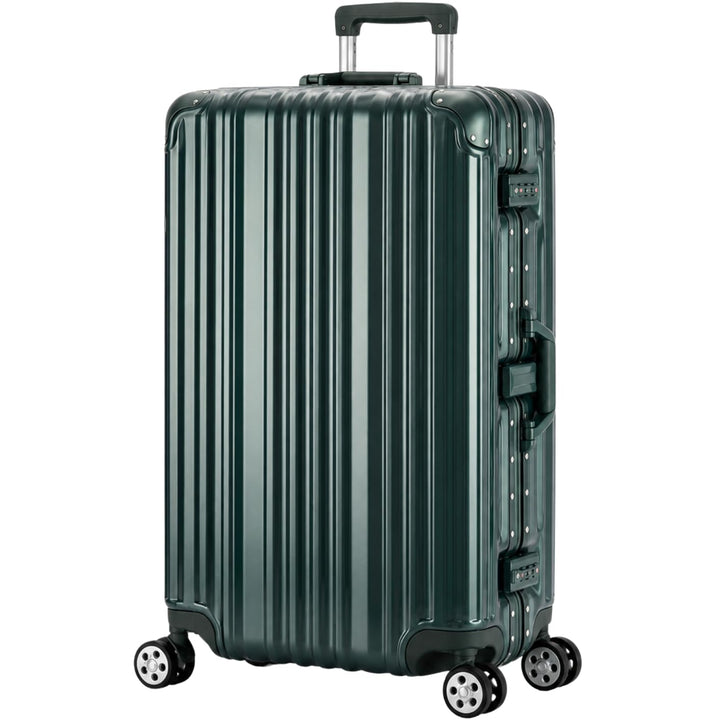 Travelhouse London Koffer Grün L-75cm · Alu-Rahmen · Polykarbonat Hartschale · Trolley Reisekoffer R