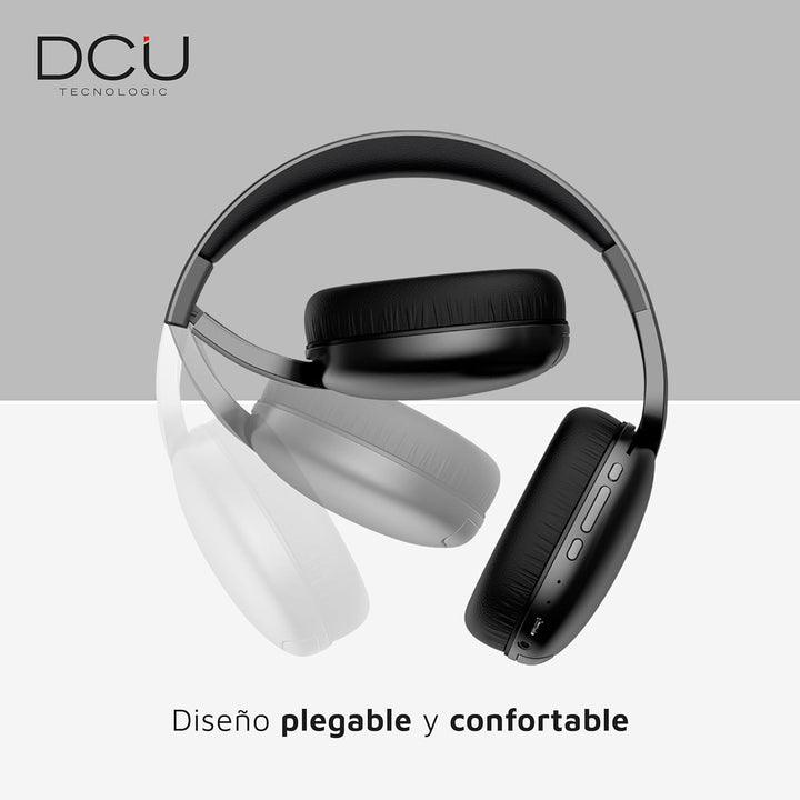 DCU TECNOLOGIC | Bluetooth-Kopfhörer, Faltbare Kopfhörer, kabellos und verkabelt, Multifunktion, 8 h