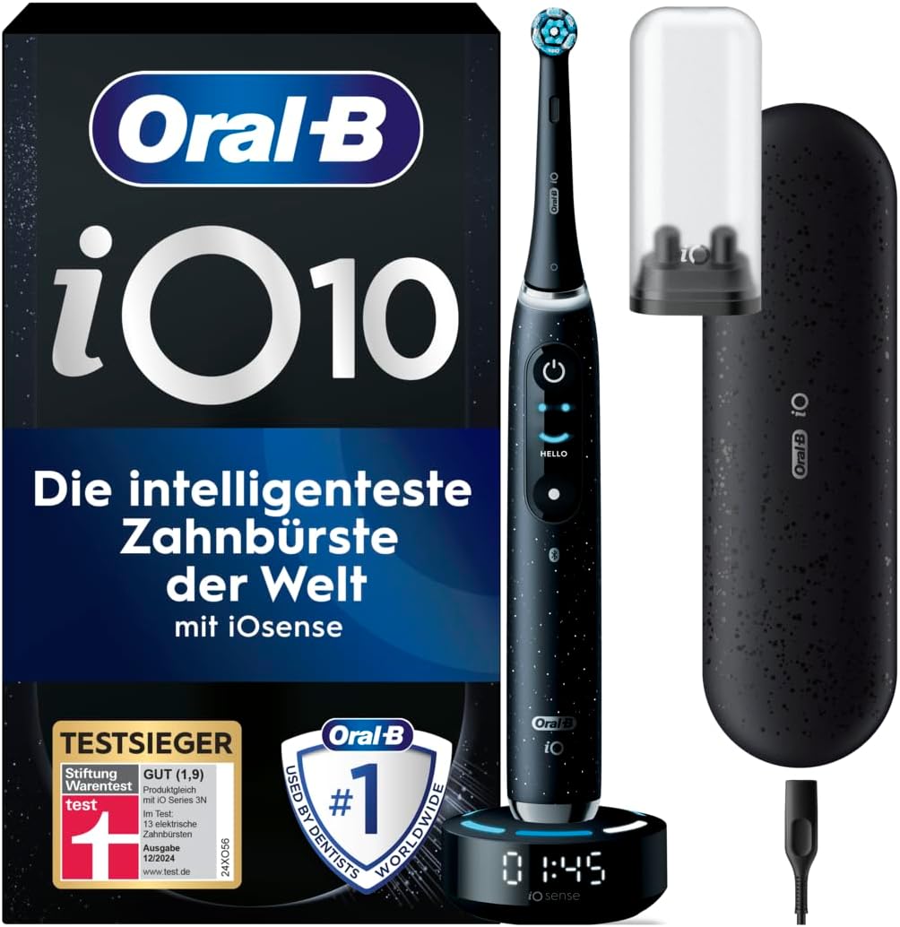 Oral-B iO Series 10 Luxe Edition Elektrische Zahnbürste/Electric Toothbrush, Magnet-Technologie, 7 P