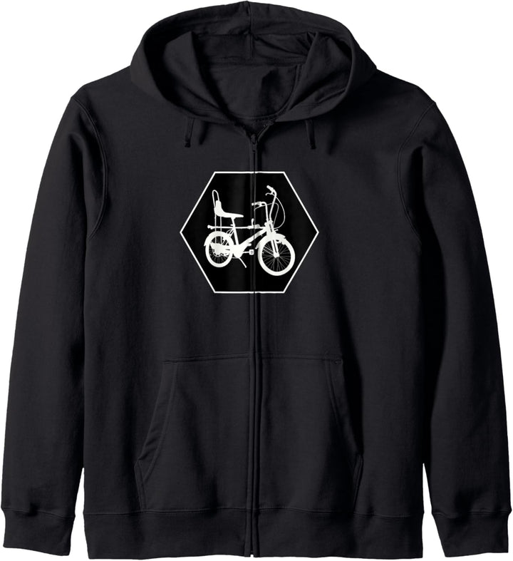 High-Riser Wheelie Bike 70er Jahre Old School Hipster Kapuzenjacke