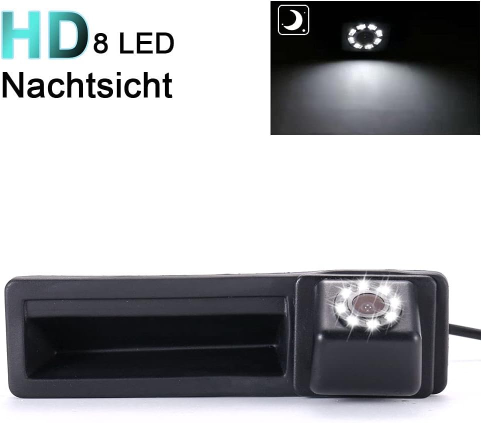 8 LEDs Nachtsicht Super HD Griffleiste Kamera Wasserdicht Kofferraumgriff Rückfahrkamera Ersatz für
