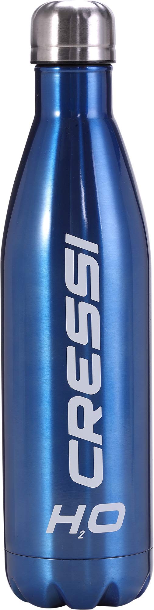 Cressi Water Bottle H20 Sportflasche aus Edelstahl 500 ml 750 ml Blau, 750 ml Blau