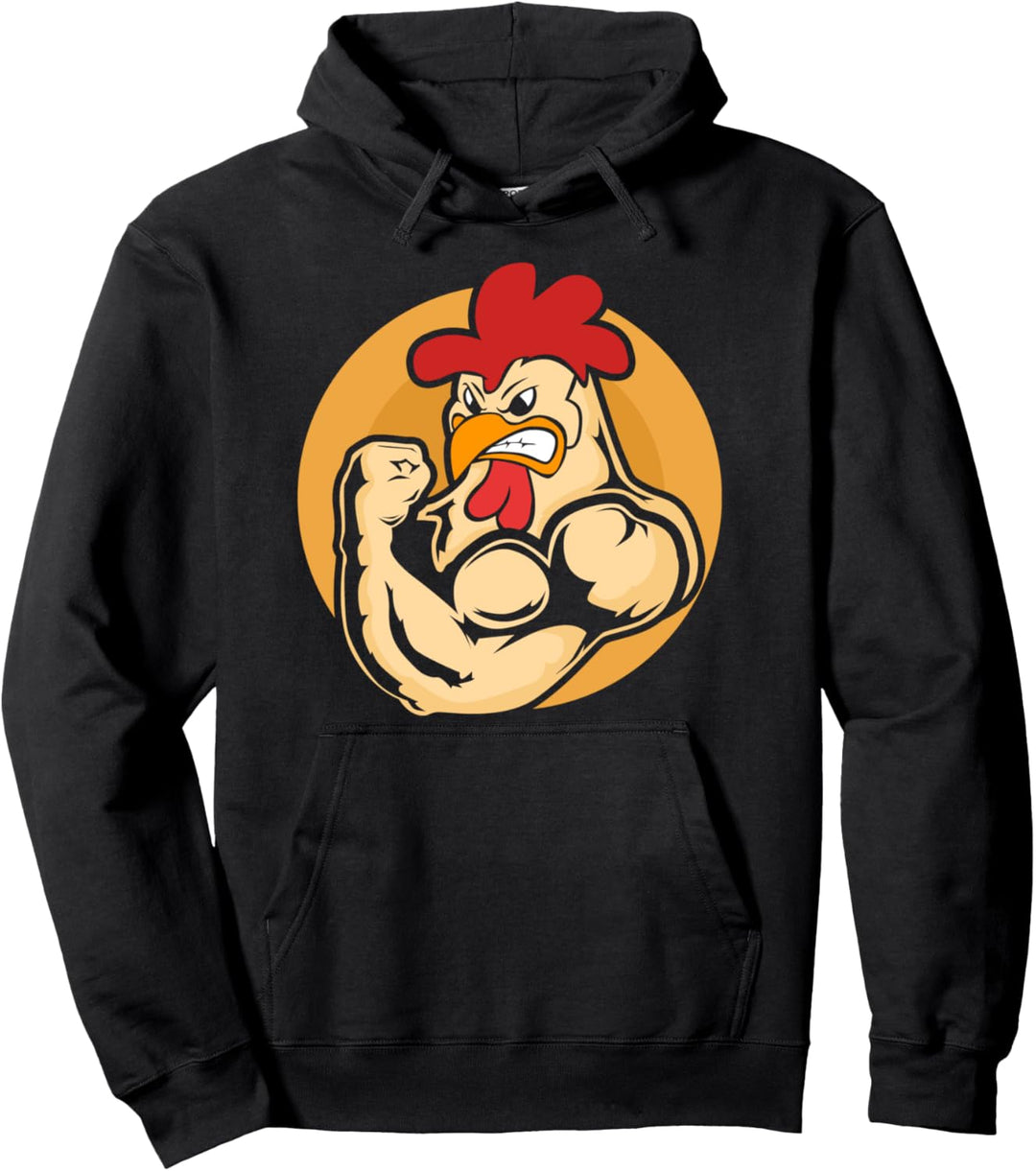 Starkes Muskel Huhn Fitness Gym Hühner Pullover Hoodie