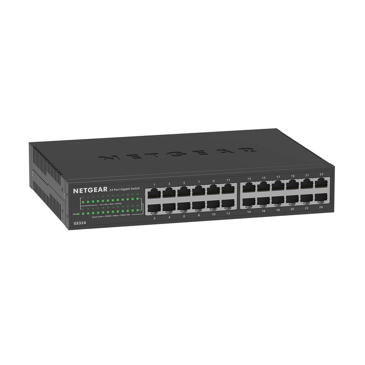 Netgear GS324 Switch 24 Port Switch Gigabit Ethernet LAN Switch (Plug-and-Play Netzwerk Switch, lüft